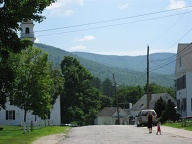A typical hill-top village in Vermont